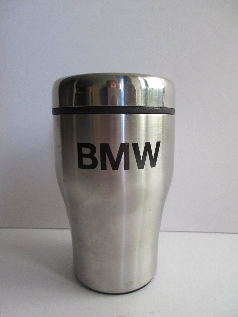 Genuine BMW Stainless Steel Silver Travel Mug / Tumbler 10 oz Item 82110419671